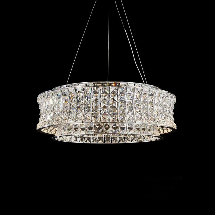 AICO Furniture - Galaxy"Round LED Chandelier, Large"Chrome - LT-CH1029CRM-CLR - GreatFurnitureDeal