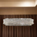 AICO Furniture - Galaxy"Oval LED Chandelier"Chrome - LT-CH1031CRM-CLR - GreatFurnitureDeal