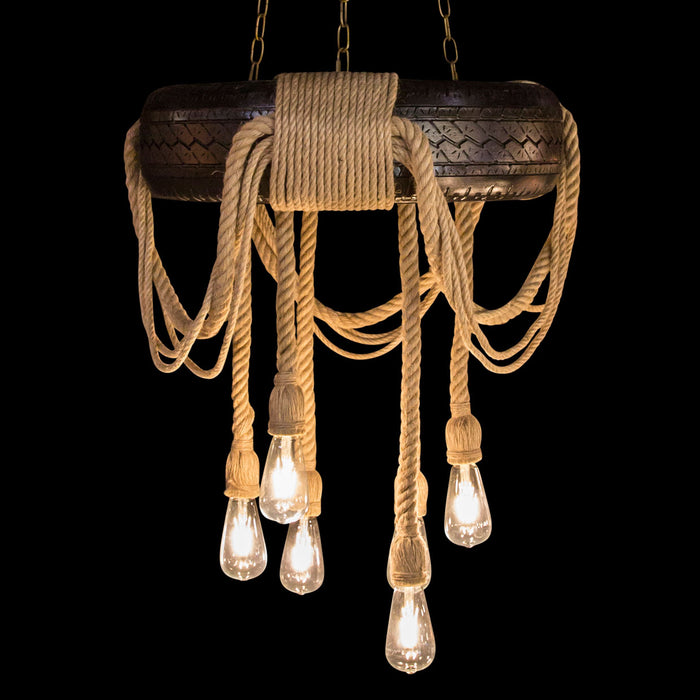 AICO Furniture - Lighting Ranchero 6 Light Chandelier - LT-CH705-6 - GreatFurnitureDeal