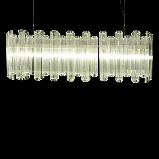 AICO Furniture - Octavious"Rectangular 6 Light Chandelier - LT-CH963-6CLR - GreatFurnitureDeal