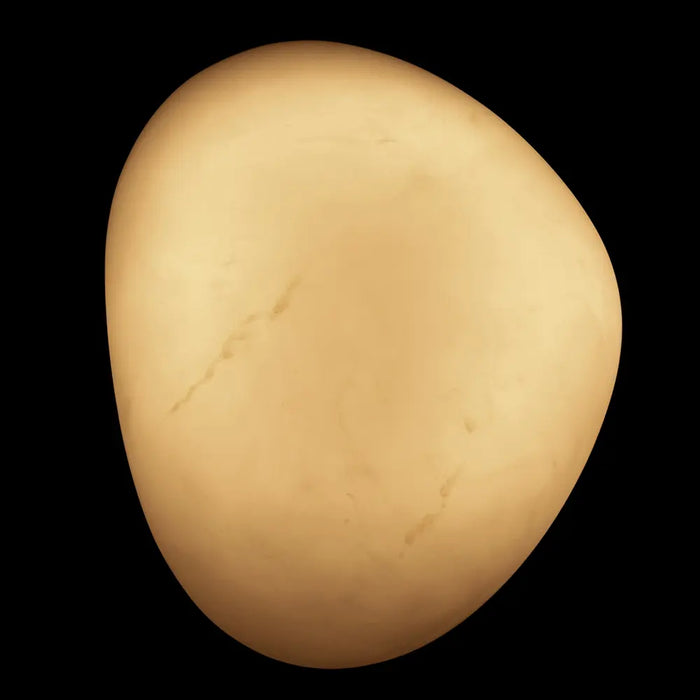 Noir Furniture - Stein Pebble Sconce in Light Stone and Silver - LZR008 - GreatFurnitureDeal