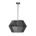 Noir Furniture - Obsidian Chandelier Small in Chrome - LZR011 - GreatFurnitureDeal