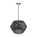 Noir Furniture - Obsidian Chandelier Small in Chrome - LZR011 - GreatFurnitureDeal