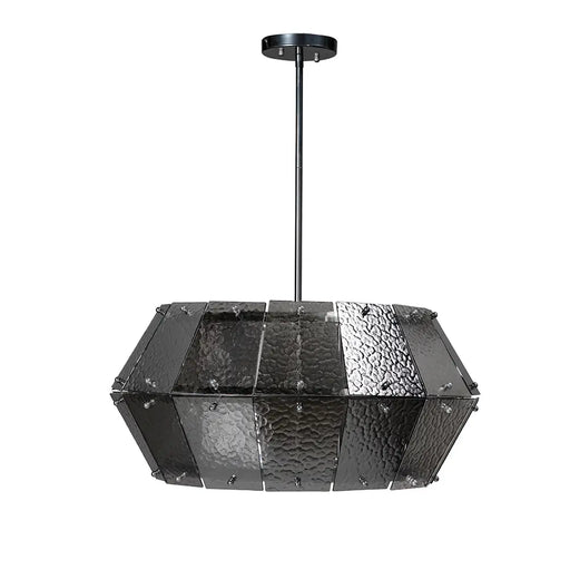 Noir Furniture - Obsidian Chandelier Large in Antique Silver - LZR012 - GreatFurnitureDeal