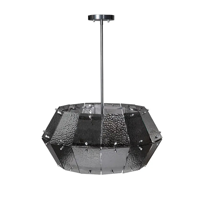 Noir Furniture - Obsidian Chandelier Large in Antique Silver - LZR012 - GreatFurnitureDeal