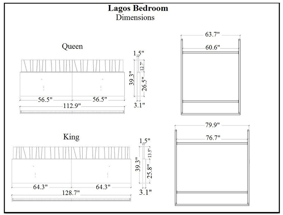 J&M Furniture - Lagos Natural Red Lacquer 3 Piece Eastern King Premium Bedroom Set - 17867250-EK-3SET-NATURAL RED LACQUERED