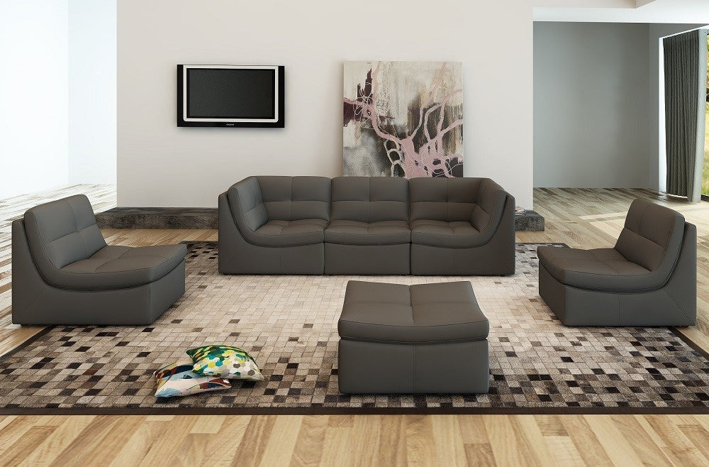 J&M Furniture - Lego 6pc Sofa Set in Grey - 176651-GREY