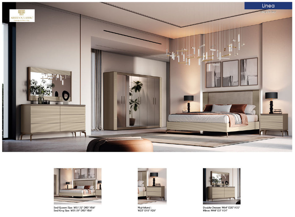 ESF Furniture - Linea Double Dresser in Camel - LINEA-DR-CAMEL - GreatFurnitureDeal