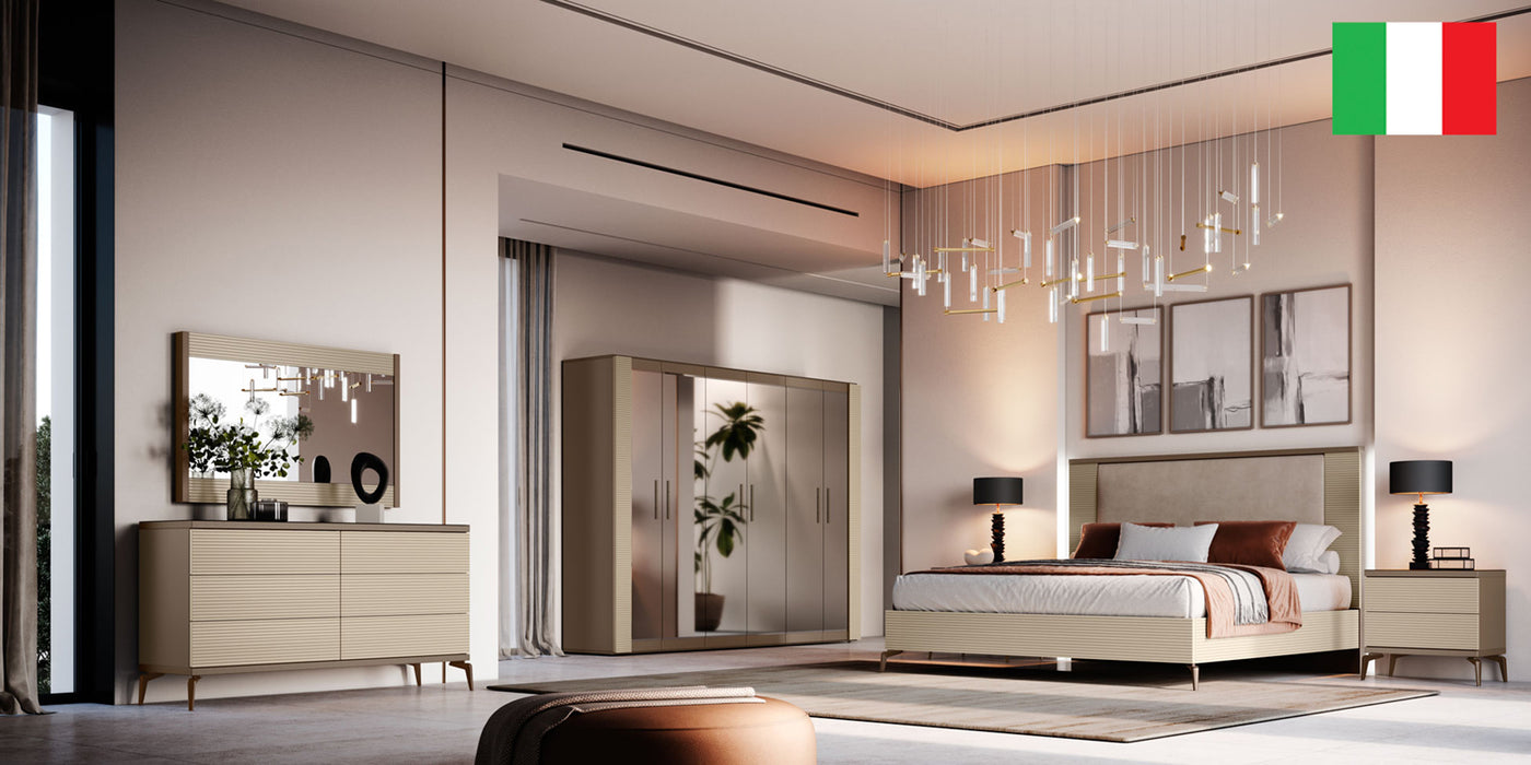 ESF Furniture - Linea Double Dresser in Camel - LINEA-DR-CAMEL - GreatFurnitureDeal