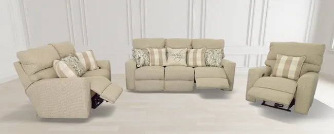 Catnapper - Searsport 2 Piece Power Reclining Sofa Set in Buff/Linen - 61801-02-LINEN - GreatFurnitureDeal