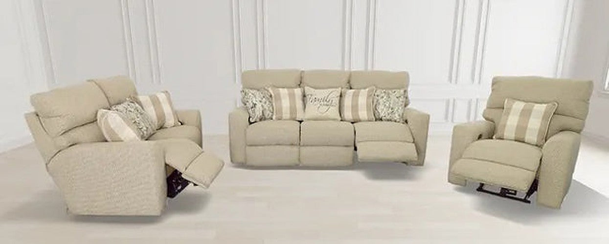 Catnapper - Searsport Power Headrest Reclining Loveseat in Buff/Linen - 61802-LINEN - GreatFurnitureDeal