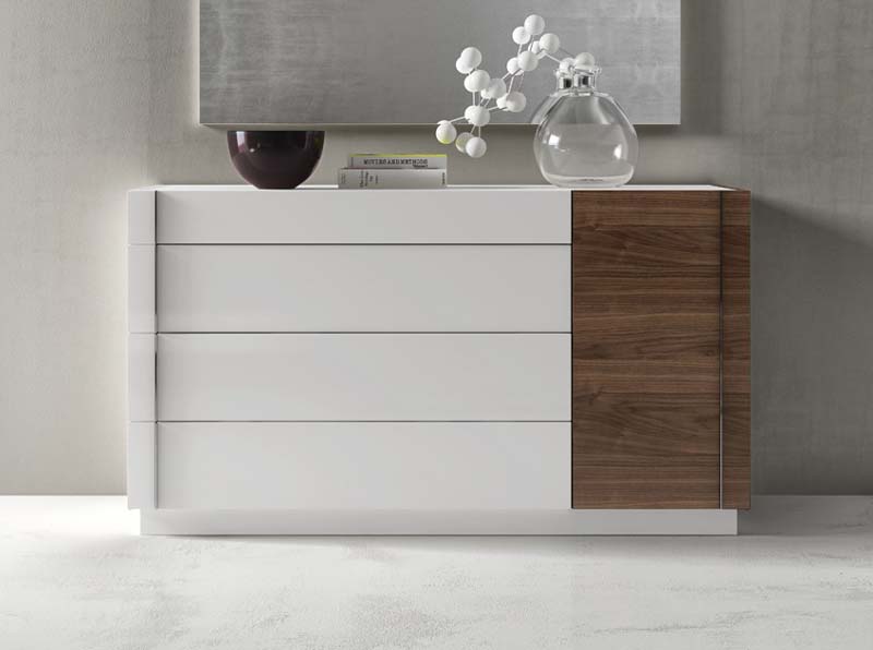 J&M Furniture - Lisbon White and Walnut Dresser J&M Furniture - Lisbon White and Walnut Dresser