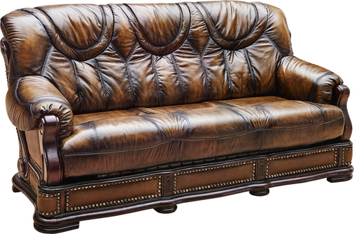 ESF Furniture - Oakman 2 Piece Sofa Set in Dark Brown - OAKMAN3F-OAKMAN2 - GreatFurnitureDeal