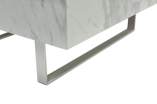ESF Furniture - 1497 White Marble Coffee Table - 1497-COFFEE - GreatFurnitureDeal