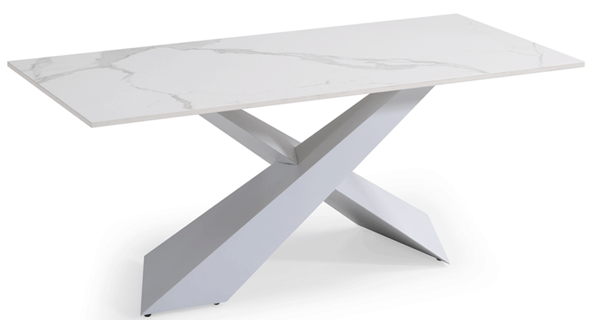 ESF Furniture - 6046 Coffee Table in Sanded White - 6155-COFFEEWHITE