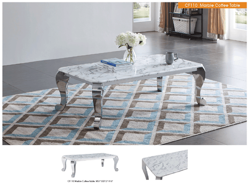 ESF Furniture - CF110 Marble Coffee Table - CF110-COFFEE - GreatFurnitureDeal