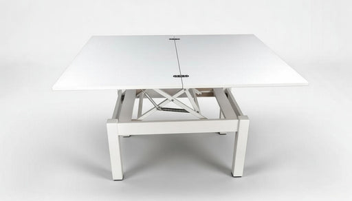 ESF Furniture - Cosmos Rectangular Transformer Table in White - COSMOS-COFFEE - GreatFurnitureDeal