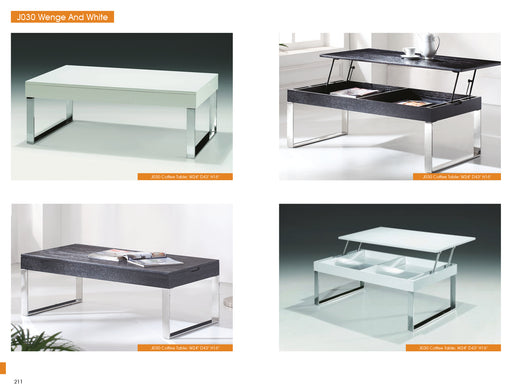 ESF Furniture - J030 White Coffee Table - J030-COFFEE - GreatFurnitureDeal