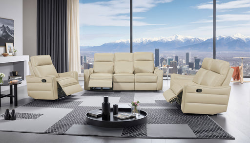 ESF Furniture - 3517 - Sofa w/2 Manual Recliners in Cream - 35173CREAM - GreatFurnitureDeal