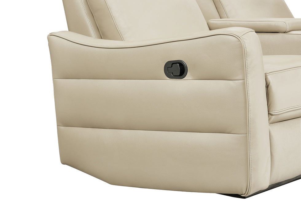 ESF Furniture - 3517 - Sofa w/2 Manual Recliners in Cream - 35173CREAM