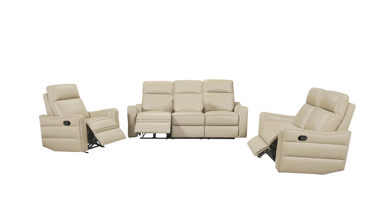 ESF Furniture - 3517 - 2 Piece Manual Recliners Sofa Set in Cream - 35173CREAM-2SET