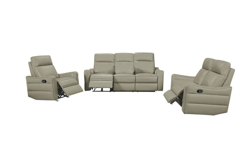 ESF Furniture - 3517 - Sofa w/2 Manual Recliners in Grey - 35173GREY - GreatFurnitureDeal