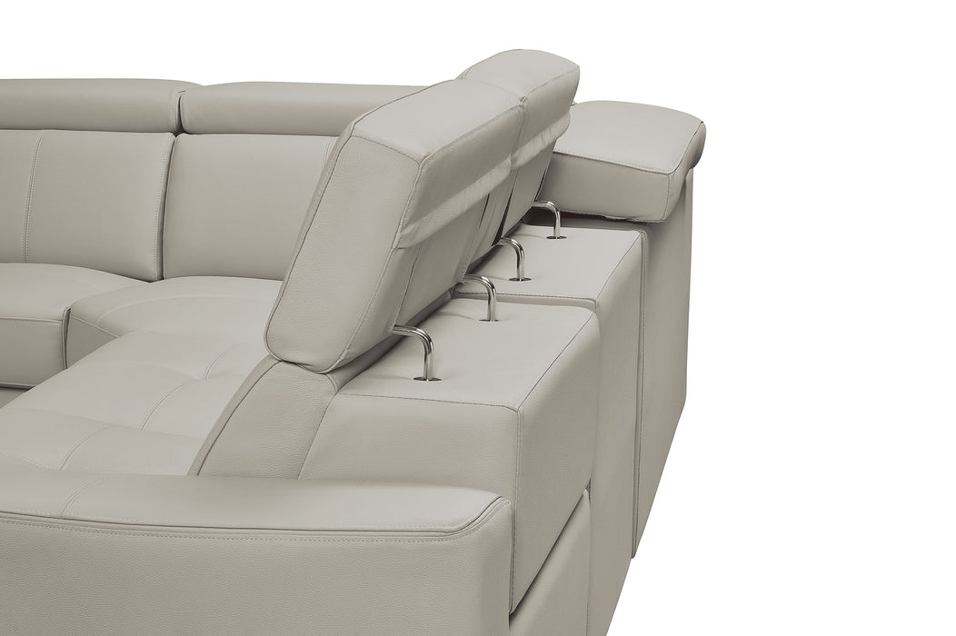 ESF Furniture - 6021 Sectional and Armchair w/ Manual Recliners in Grey - 6021-SECTIONAL