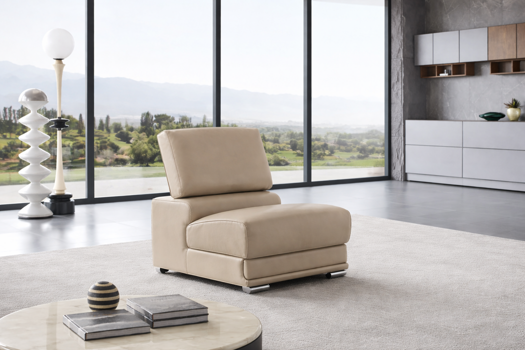 ESF Furniture - 2119 Chair in Beige - 2119-CHAIRBEIGE