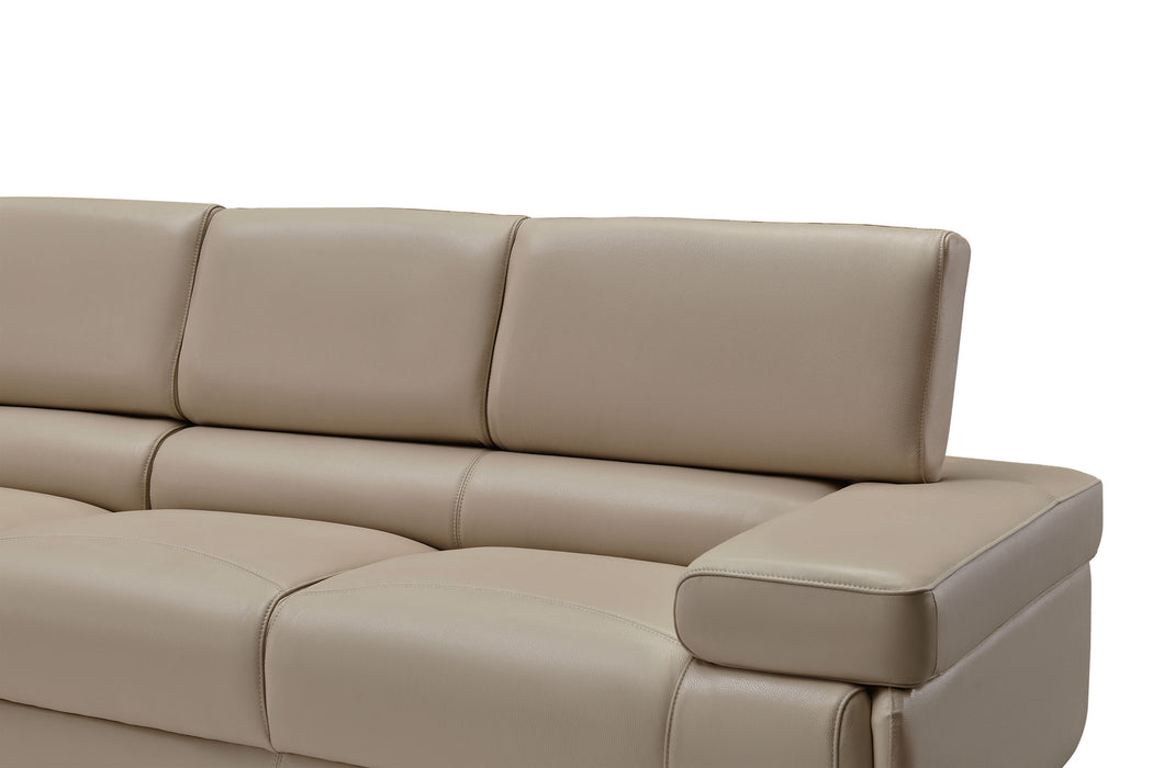 ESF Furniture - 2119 Sectional in Cream Beige - 2119-SECTIONALCREAM