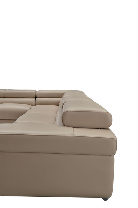 ESF Furniture - 2119 Sectional in Cream Beige - 2119-SECTIONALCREAM