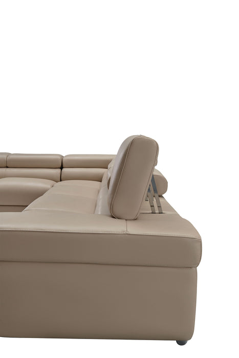 ESF Furniture - 2119 Sectional in Cream Beige - 2119-SECTIONALCREAM