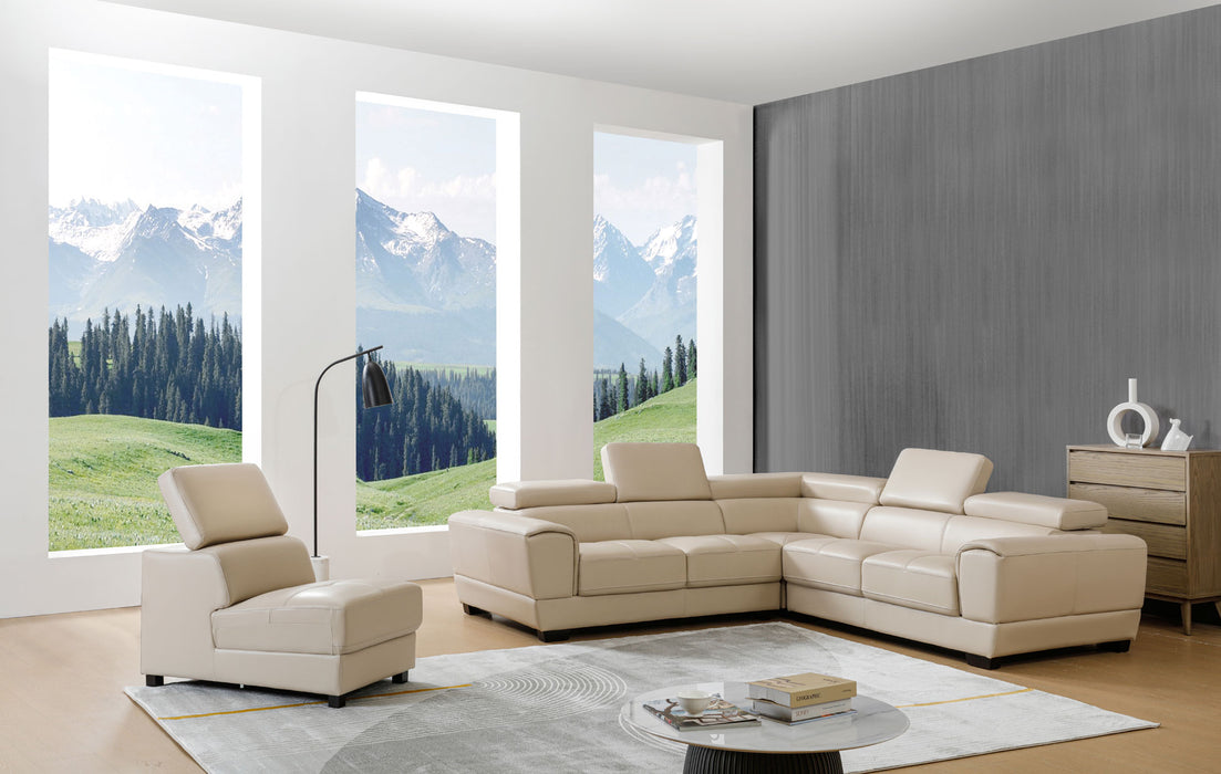 ESF Furniture - 2786 Sectional in Cream - 2786-SEC - GreatFurnitureDeal