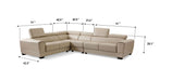 ESF Furniture - 2786 Sectional in Cream - 2786-SEC - GreatFurnitureDeal