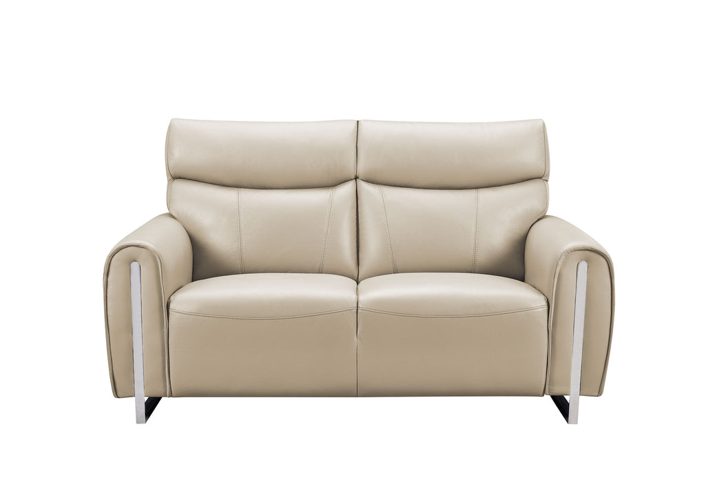 ESF Furniture - 6053 - 2 Piece Sofa Set in Cream - 6053CREAM-2SET