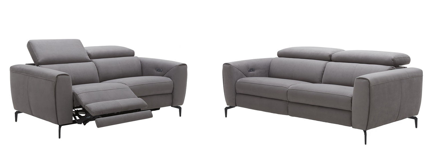 J&M Furniture - Lorenzo 2 Piece Motion Sofa Set in Grey - 18823-SL-GREY - GreatFurnitureDeal