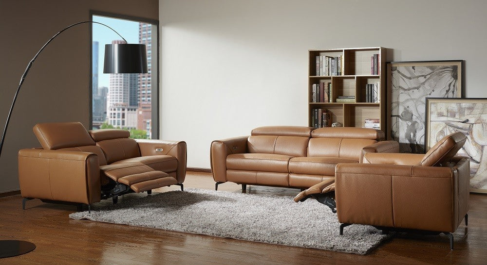 J&M Furniture - Lorenzo 2 Piece Motion Sofa Set in Caramel - 1882411-SC-CARAMEL