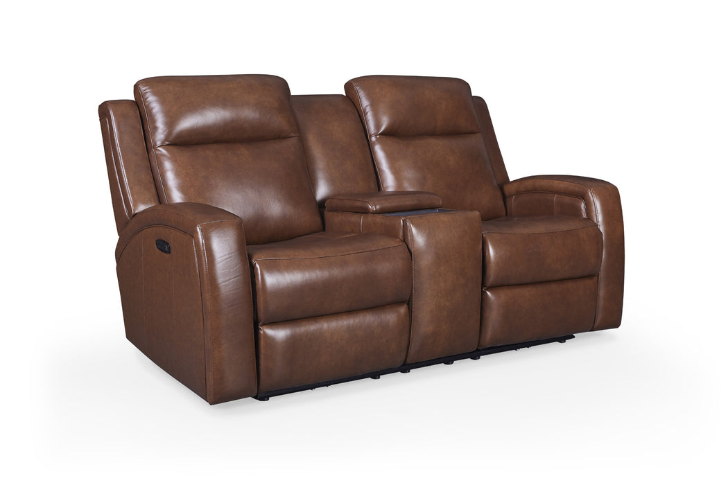 GFD Leather - Cheyenne Dual Zero Gravity Power Loveseat with Console - M433-20 - GreatFurnitureDeal