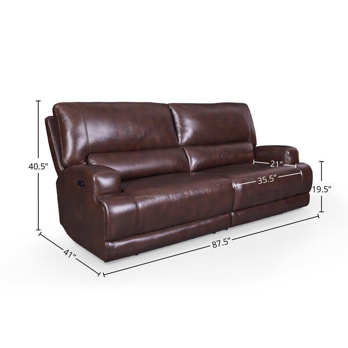 GFD Leather - Tahoe Dual Zero Gravity Power Sofa - M522-30 - GreatFurnitureDeal