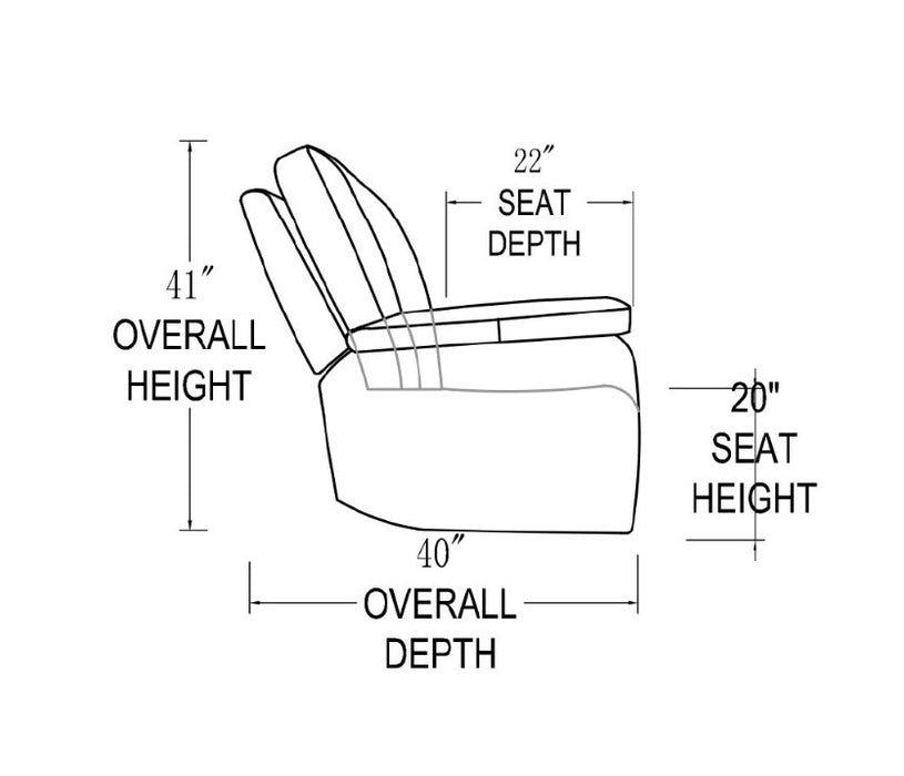 GFD Leather - Austin Dual Zero Gravity Power Recliner - M523-10 - GreatFurnitureDeal