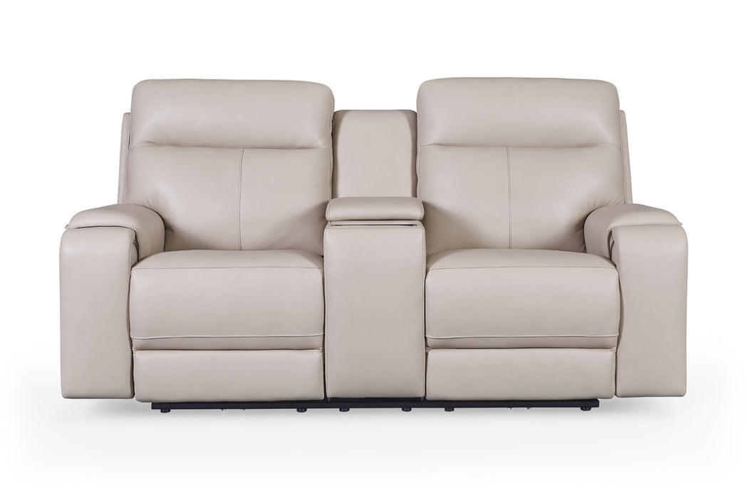 GFD Leather - Bandera Dual Zero Gravity Power Loveseat with Console - M538-20 - GreatFurnitureDeal