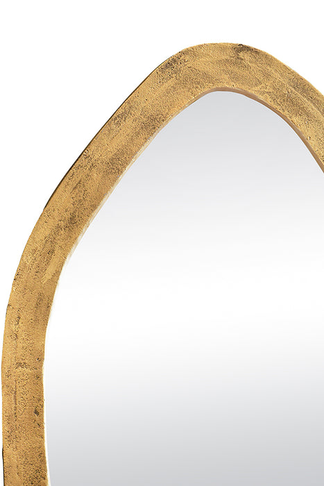 Worlds Away - Organic Oval Shaped Mirror In Brass Finish - MACY - GreatFurnitureDeal