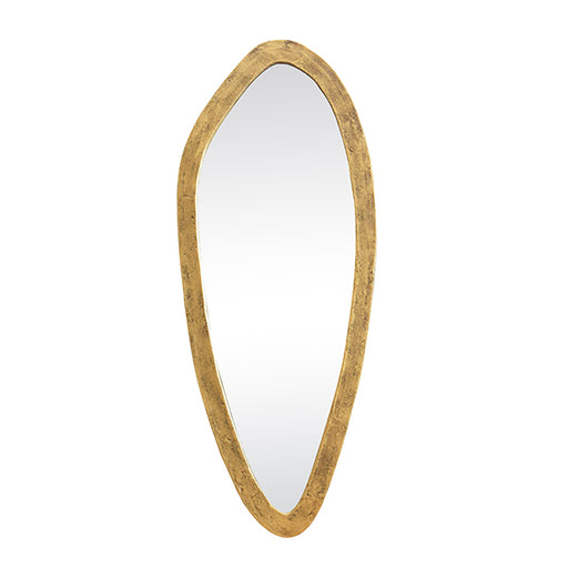 Worlds Away - Organic Oval Shaped Mirror In Brass Finish - MACY - GreatFurnitureDeal