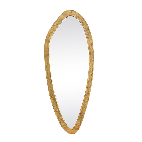 Worlds Away - Organic Oval Shaped Mirror In Brass Finish - MACY - GreatFurnitureDeal