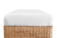 Worlds Away - Maldives Bench In Woven Water Hyacinth With Performance Ivory - MALDIVES - GreatFurnitureDeal