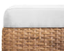 Worlds Away - Maldives Bench In Woven Water Hyacinth With Performance Ivory - MALDIVES - GreatFurnitureDeal