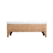 Worlds Away - Maldives Bench In Woven Water Hyacinth With Performance Ivory - MALDIVES - GreatFurnitureDeal