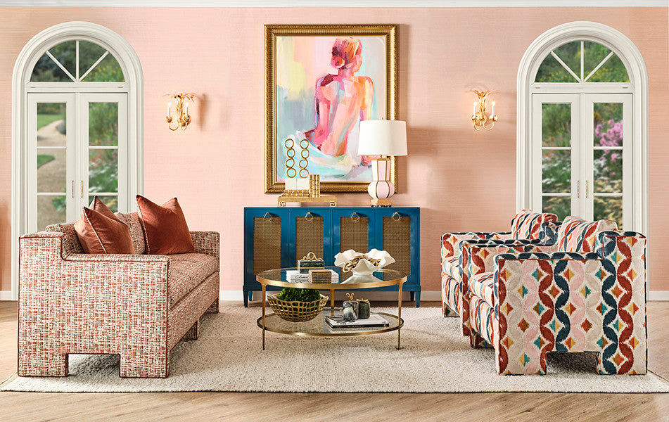 Worlds Away - Marcella Four Door Buffet With Brass Mesh Grill Door Fronts In Teal Lacquer - MARCELLA TL - GreatFurnitureDeal