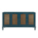 Worlds Away - Marcella Four Door Buffet With Brass Mesh Grill Door Fronts In Teal Lacquer - MARCELLA TL - GreatFurnitureDeal