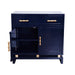 Worlds Away -  Marcus Navy Lacquer 2 Door Cabinet - MARCUS NVY - GreatFurnitureDeal