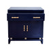 Worlds Away -  Marcus Navy Lacquer 2 Door Cabinet - MARCUS NVY - GreatFurnitureDeal